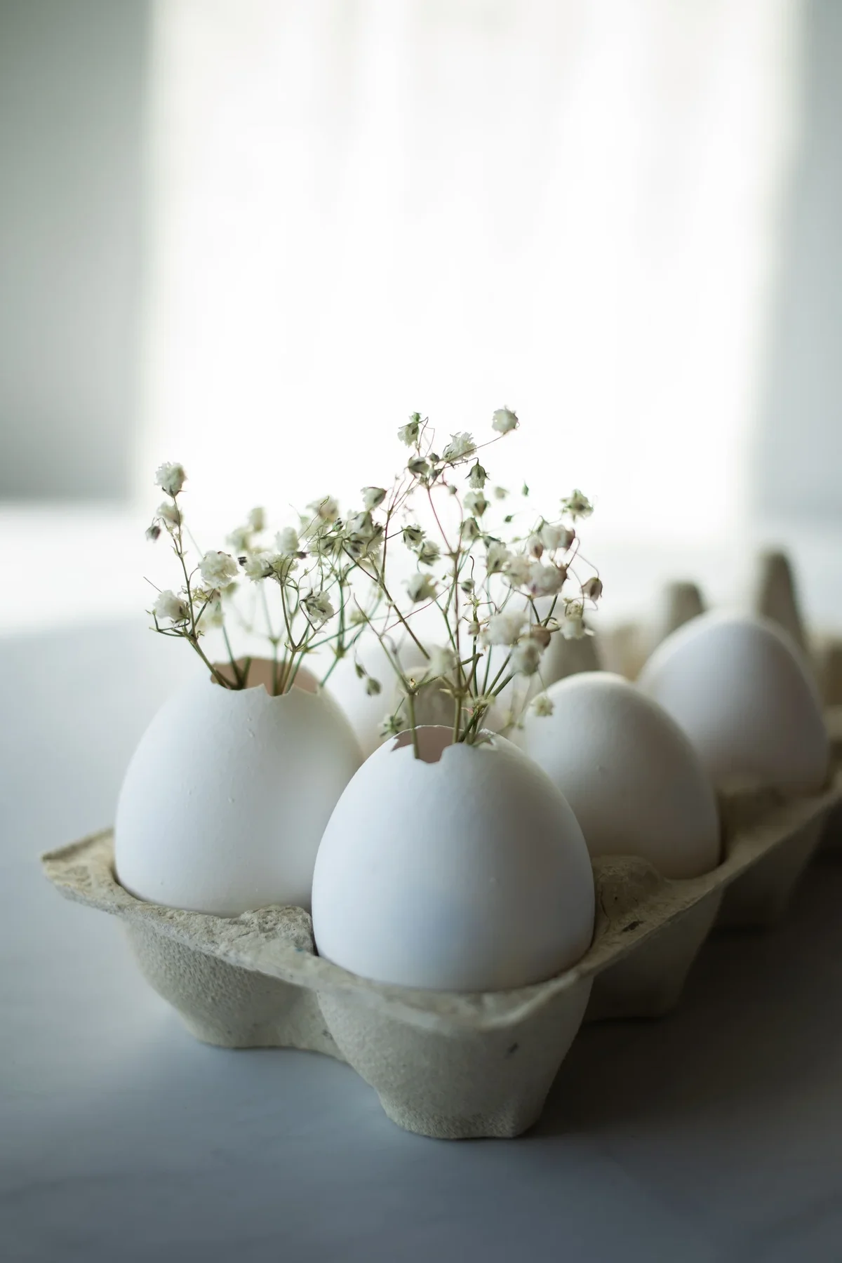 décoration avec boite d'oeuf 